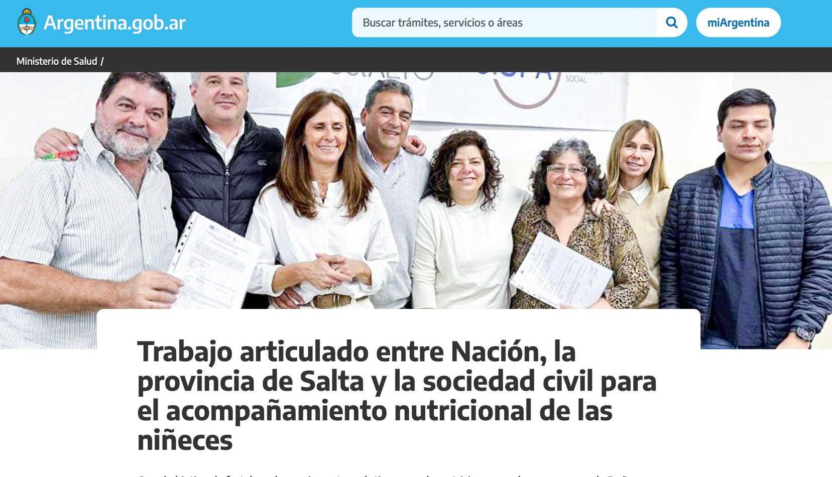 Trabajo articulado entre Nación, la provincia de Salta y la  ... Imagen 1